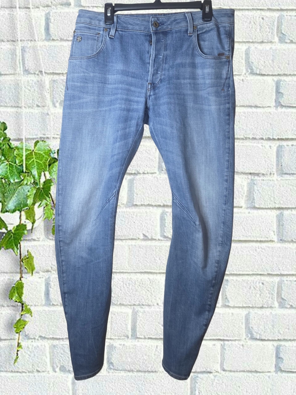G-Star Denim Jeans with Brown Leather Patch